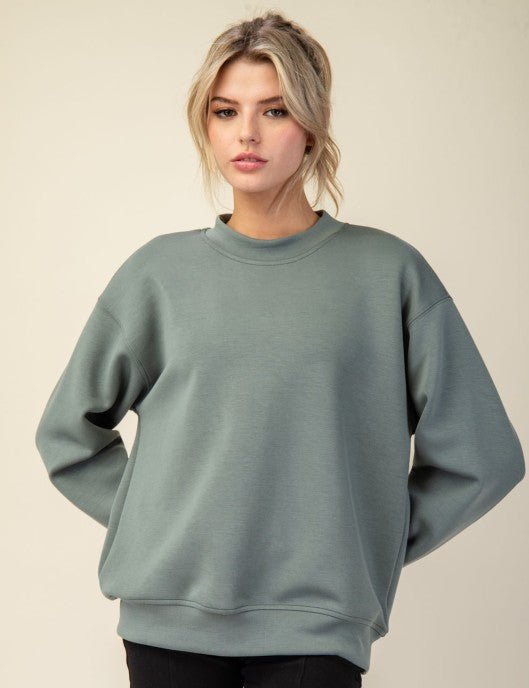 Scuba Mock Neck Sweatshirt - 7 Colors! - The Nines