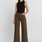 Mica Leopard Wide Leg Jean - The Nines