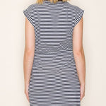 Navy Striped Drawstring Dress - The Nines