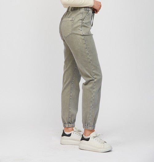 MICA High Rise Crop Ash Olive Gray Jogger - The Nines