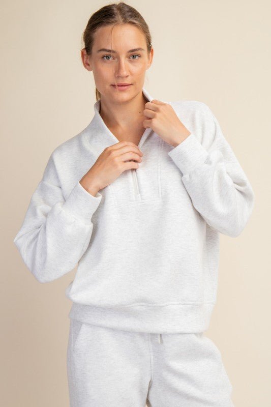 Luxe Scuba Half Zip Pullovers - 7 Colors! - The Nines