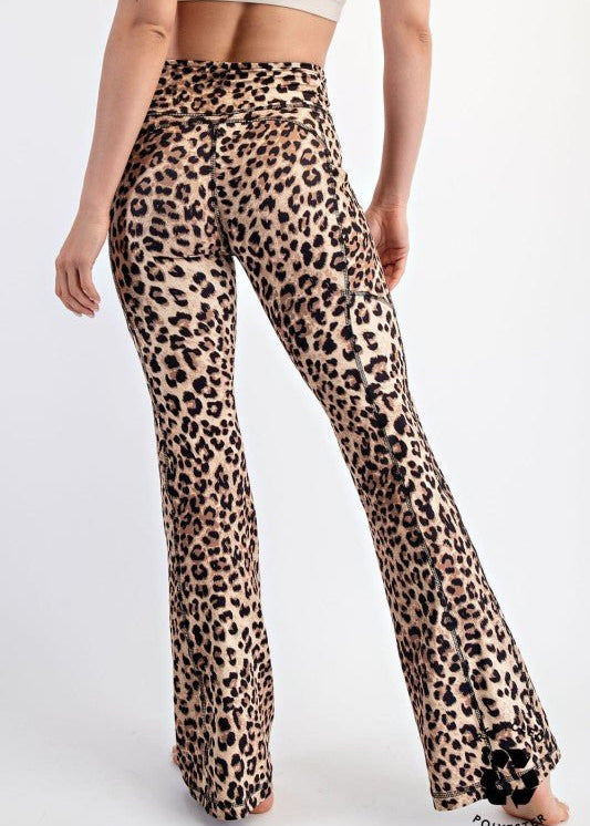 Brown & Black Animal Print Butter Flare Leggings - The Nines