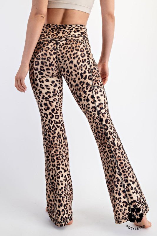 Brown & Black Animal Print Butter Flare Leggings - The Nines