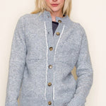 Heather Gray Sherpa Lined Sweater Jacket - The Nines
