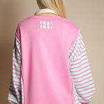Pink & Mint Oversized Sweatshirt - The Nines