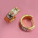 Vintage Floral Huggie Earring - The Nines