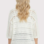 Open Knit Off White Dolman Cardigan - The Nines