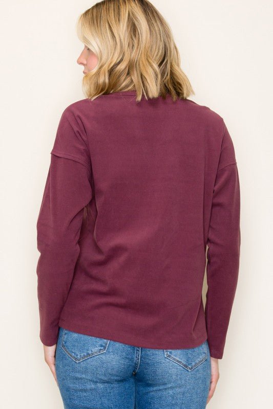 Buttery Soft V - neck Pullover - 2 Colors! - The Nines