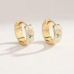 Vintage Floral Huggie Earring - The Nines