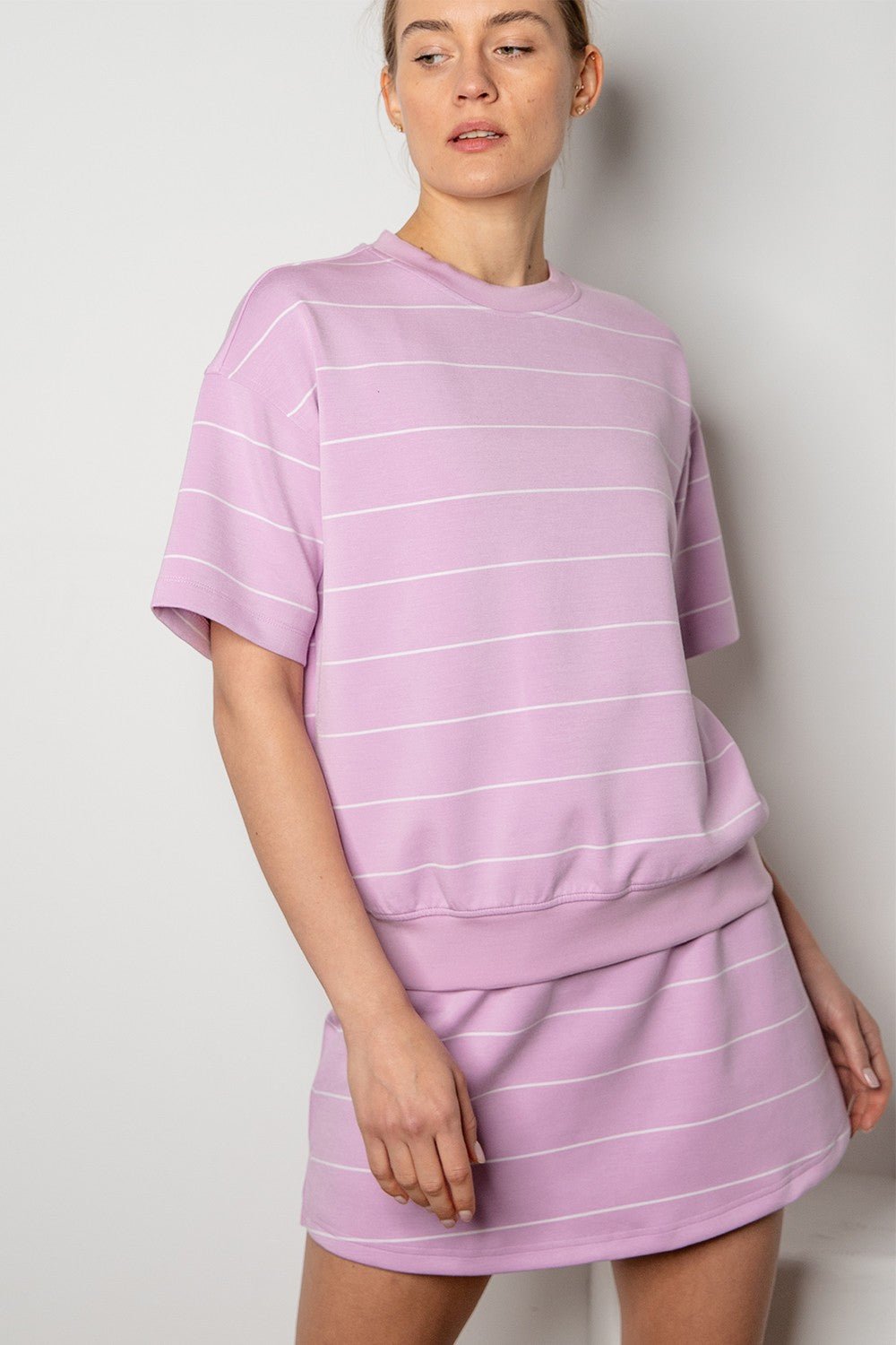 Scuba Striped Short Sleeve Top - 3 Colors! - The Nines