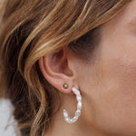 Multi Pearl Hoop Earrings - The Nines