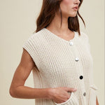 Button Up Vest Top - 2 colors! - The Nines
