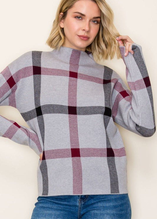 Checkered Mock Sweater - The Nines