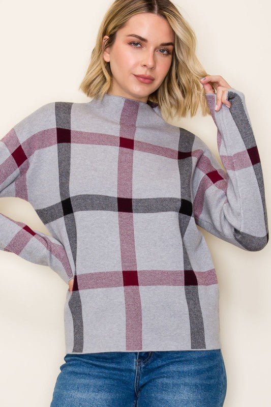 Checkered Mock Sweater - The Nines