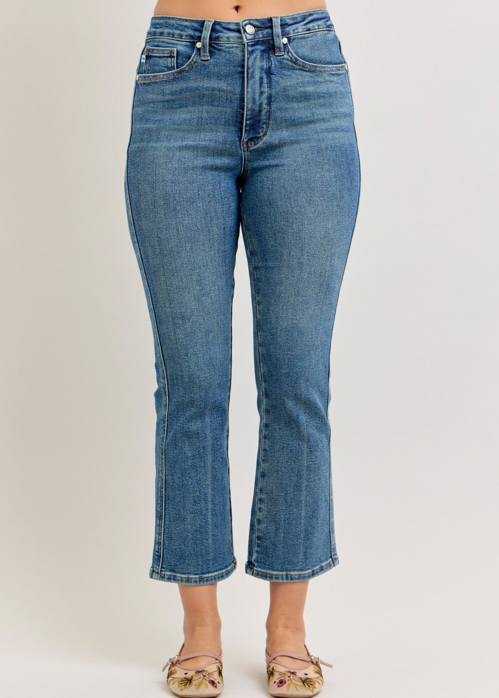 Judy Blue Kick Flare Capri Jean - The Nines