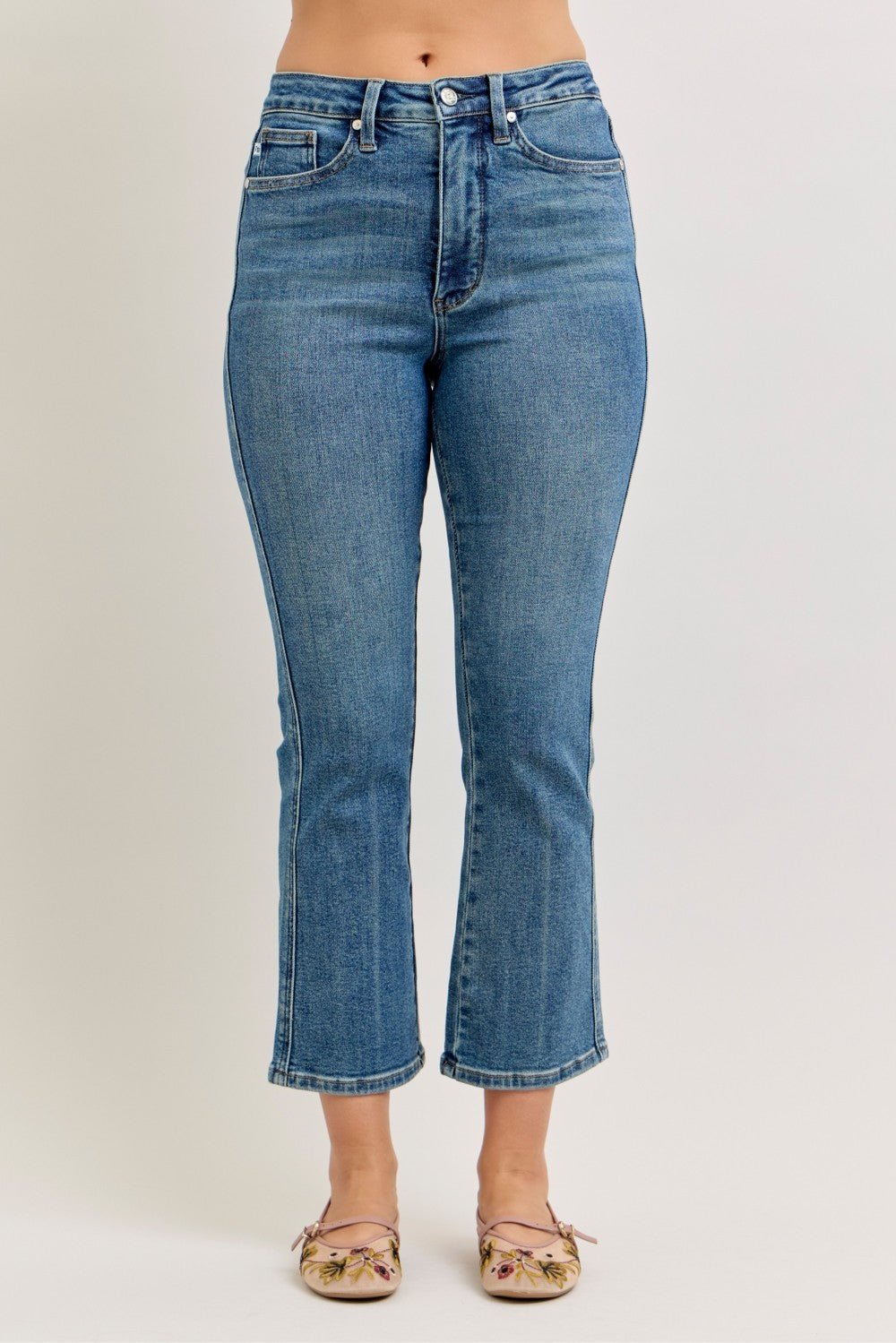 Judy Blue Kick Flare Capri Jean - The Nines
