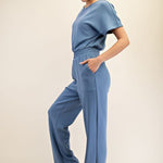 Scuba Short Sleeve Jumpsuit - The Nines