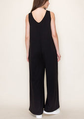 Black French Terry Jumpsuit