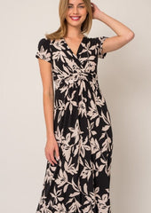 Bethany Black Floral Maxi dress