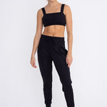 Black Silky Athletic Joggers - The Nines