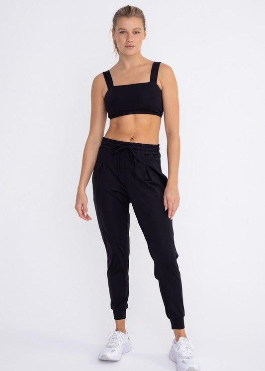Black Silky Athletic Joggers - The Nines