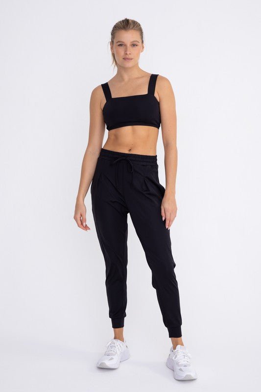 Black Silky Athletic Joggers - The Nines