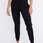 Black Silky Athletic Joggers - The Nines
