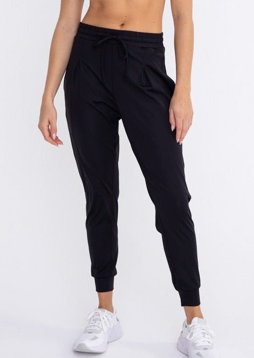 Black Silky Athletic Joggers - The Nines