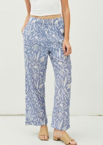Cute & Classic Blue Printed Pants