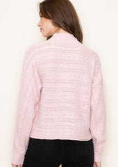 FINAL SALE - Cable Knit Mock Sweaters - 2 Colors!