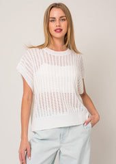 Open Boxy Knit Tops - 2 Colors!
