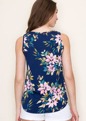 Buttery Soft Navy Floral Tank