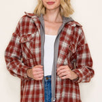 Layered French Terry & Plaid Shacket - FINAL SALE! - The Nines