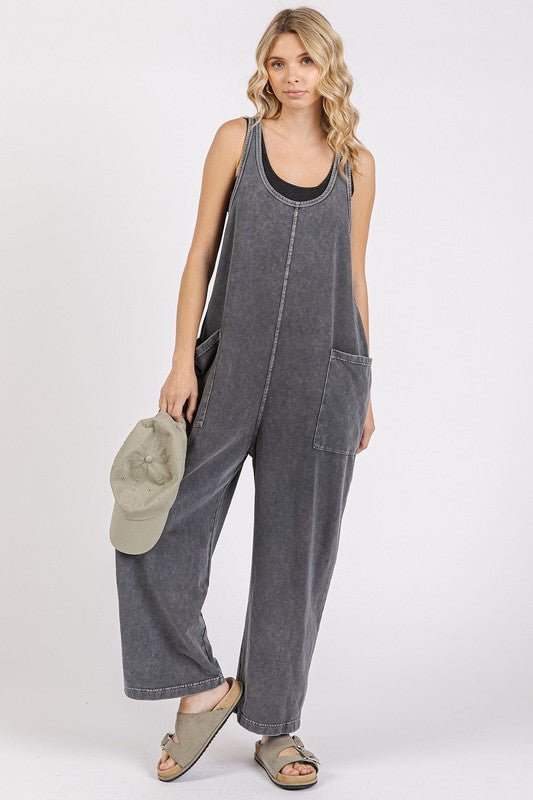 Mineral Wash Jumpsuit - 2 Colors! - The Nines