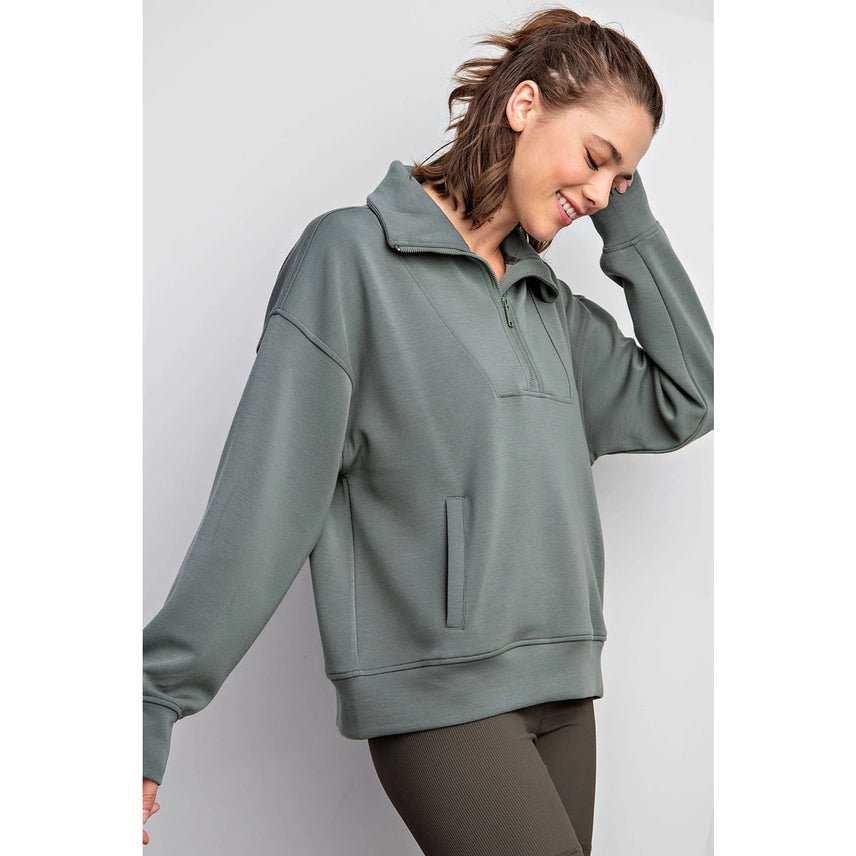 Mock Neck Quarter Zip - 5 colors! - The Nines