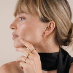 Double Gold Hoop Earrings - The Nines