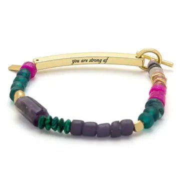 "Strong AF" Hidden Message Bracelet - The Nines