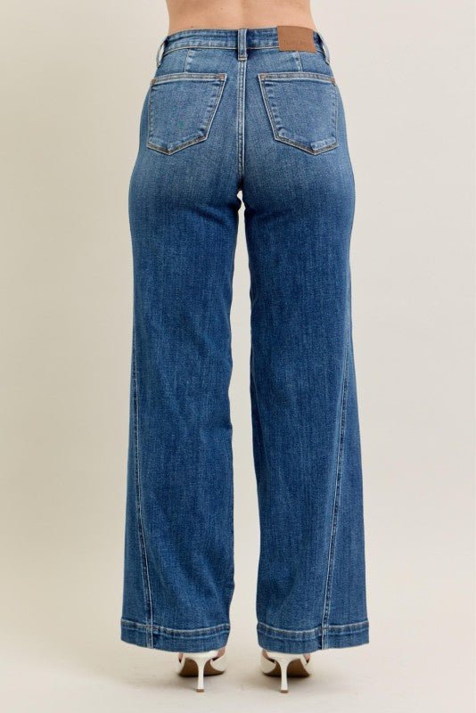 Judy Blue High Waist Front Seam Trouser Jean - The Nines