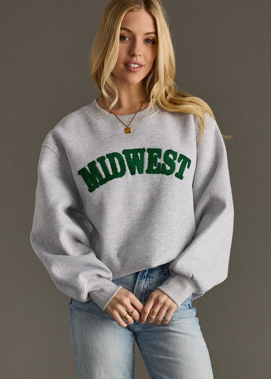 Gray & Green Midwest Sweatshirt - The Nines