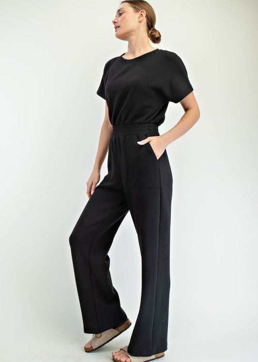 Scuba Short Sleeve Jumpsuit - The Nines