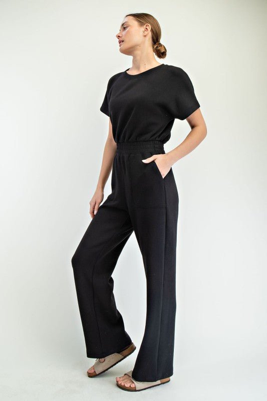 Scuba Short Sleeve Jumpsuit - The Nines