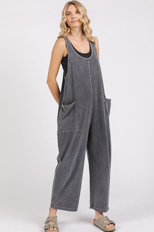 Mineral Wash Jumpsuit - 2 Colors! - The Nines