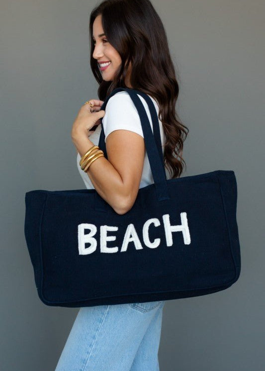 Navy Beach Tote - The Nines