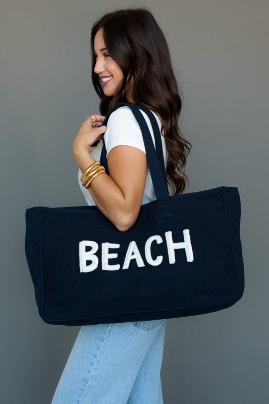 Navy Beach Tote - The Nines