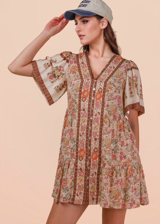 Boho Blossom Button Dress - 2 colors! - The Nines
