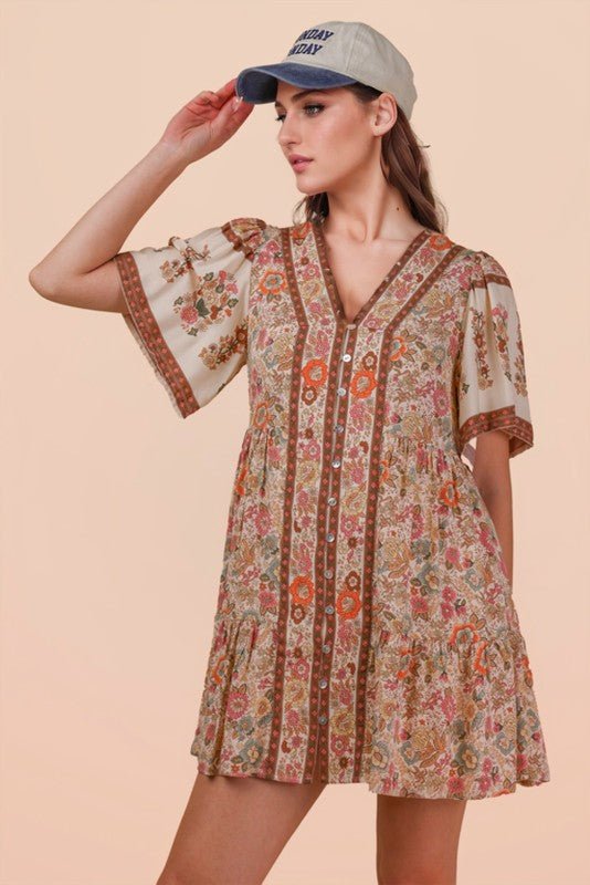 Boho Blossom Button Dress - 2 colors! - The Nines