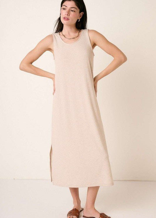 Ribbed Knit Tank Dress - 2 Colors! - The Nines