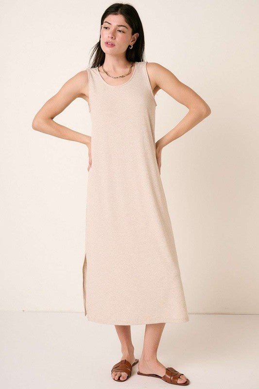 Ribbed Knit Tank Dress - 2 Colors! - The Nines