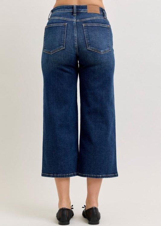 Judy Blue High Waist Cropped Ankle Wide - The Nines