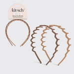 Recycled Plastic Zig Zag Headband 2 pack - Neutral - The Nines